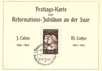375. Jahrestag der Reformation an der Saar, Festtagskarte
