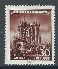 Erfurter Dom, Luther Briefmarke, DDR MiNr. 495