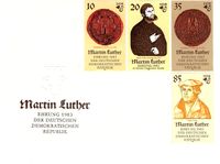 Martin Luther, FDC Michel 2754 - 2757, DDR, Luther, 1983, 500 Jahre Martin Luther