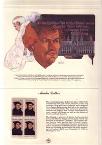 USA, Briefmarke, Stamp, Martin Luther, Michel 2065, Gedenkblatt