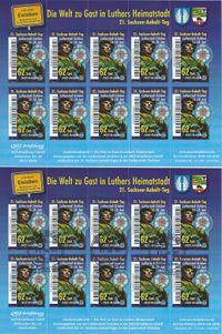 Sachsen-Anhalt-Tag, Lutherstadt, Eisleben, MZZ- Briefdienst, Martin Luther, Briefmarke, Luther Briefmarken