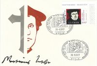 Luther Briefmarken, 30.09.2017 Speyer &quot;500 Jahre Reformation - Luther&quot; Stempelnummer 19/279, Thesenanschlag, 95 Thesen, Reformation