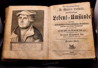 270 Jahre altes Buch antiquarisch Leipzig 1753 M.Luther Biografie Holzdeckel