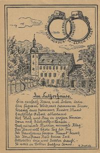 1930 PK Wohnhaus Luthers in Wittenberg und Ehering Luthers