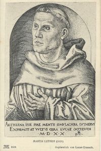Luther als M&ouml;nch, Lucas Cranach d. &Auml;.