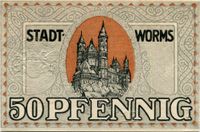 Notgeldstadt Worms 1919 - 50 Pfg
