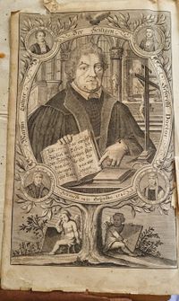 Luther Bibel, Familienbibel Endtner, N&uuml;rnberg 1720, Luther Holzschnitt