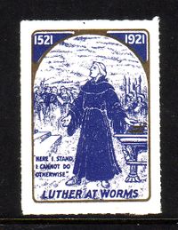 Vignetten, Werbemarken, Reklamemarken, Luther Briefmarken, Reichstag zu Worms 1521