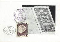 05.11.1953 FDC &Ouml;stereich - F&uuml;r den Wiederaufbau der evangelischen Schule Wien - Lutherbibel, Luther Briefmarken