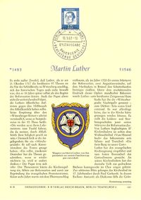 Serie Bedeutende Deutsche, Martin Luther, Luther Biefmarken