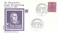 Evangelischer Kirchentag Hannover, Michel-Katalog-Nr.: 536, Martin Luther