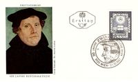 &Ouml;sterreich, 450 Jahre Reformation, Mi 1249, Wien 31.10.67, Lutherbibel, &Ouml;sterreich, 450 Jahre Reformation, Luther Briefmarken