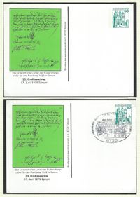 Ganzsache 1529 Reichstag Spever, Martin Luther, Luther Briefmarken