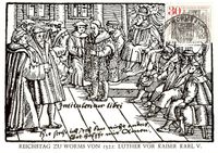Worms, Wormser Reichstag 1521, Karl V, Martin Luther, Michel-Nr.:669, Luther Briefmarken