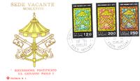 päpstliches Wappen - Vatikanstadt FDC; MiNr. 729 - 731 - Vatikanstadt - Sede Vacante - Tod von Papst Johannes Paul I. und Wahl seines Nachfolgers