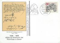 Luther Briefmarken, Speyer Lutherdenkmal, Worms, Luther Briefmarken