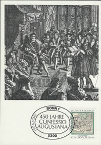 08.05.1980 BRD FDC Confessio Augustina 450 Jahre Confessio Augustana EtSt Bonn, Michel-Nr. 1051, Maximumkarte; Luther Briefmarken