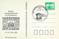 Sonderstempel Wittenberg, Lithokarte, Luther Stempel