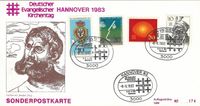 08.06.1983 Sonderpostkarte Deutscher Evangelischer Kirchentag Hannover 1983