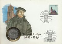 12.10.1989 &quot;450 Jahre Reformation im Kurf&uuml;rstentum Brandenburg&quot;, Berlin, Martin Luther, Luther Briefmarken