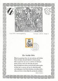 14.04.1988 BRD &quot;500 Jahre Ulrich von Hutten&quot; Philart Blatt, Michel-Nr.: Bund 1364