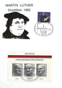 16.10.1983 Lutherfest Berlin, Martin Luther, Luther Briefmarken