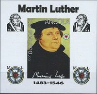 500 Jahre Martin Luther - Angola, Luther Briefmarken, Martin Luther, Angola