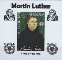 500 Jahre Martin Luther - Angola, Luther Briefmarken, Martin Luther, Angola