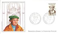500. Geburtstag Martin Luther, Martin Luther, Luther, Frankreich, Reformator, France, Michel 2382, Jean Pheulpin