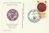 1983.08.13_DDR Maximumkarte Martin Luther - Stadtsiegel Eisleben um 1500