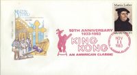 King Kong, Martin Luther, USA, FDC, Briefmarke