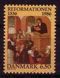 09.10.1986 D&auml;nemark FDC: Hans Tausen Reformator, Michel-Katalog-Nr.: 886