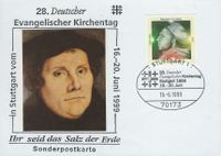 1999 Evangelischer Kirchentag, Luther Briefmarken, 450 Jahre Todestag Martin Luther