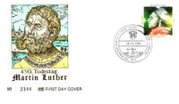Luther Briefmarken, Michel 1841, Ersttagsbrief, FDC, 450 Jahre Todestag Martin Luther, Martin Luther