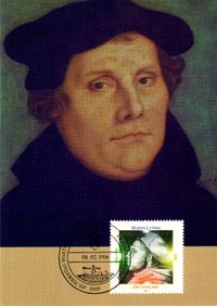 Luther Briefmarken, Michel 1841, Maximumkarte, 450 Jahre Todestag Martin Luther, Martin Luther