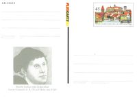 19.08.2003 BRD Ganzsache &quot;1000 Jahre Kronach&quot; Motiv Luther nach Cranach 1520, Luther Briefmarken,