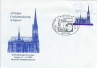 Ged&auml;chtniskirche Speyer, Luther Briefmarken, Ersttagstempel Speyer &quot;Martin Luther&quot;