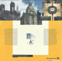 Michel-Katalog-Nummer: Bund 2491, Weihe der Dresdner Frauenkirche, Lutherdenkmal Dresden, Luther Briefmarken