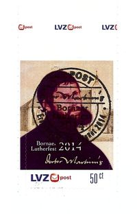 Martin Luther, Junker J&ouml;rg, LVZ-Post, Privatpost, Briefmarke, Luther Briefmarken