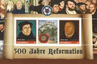 500 Jahre Reformation &Ouml;sterreich, Luther Briefmarken,