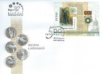 Ungarn, Luther Briefmarken, Luther Handschrift, Schlo&szlig;kirche Wittenberg, 500 Jahre Reformation, Luther