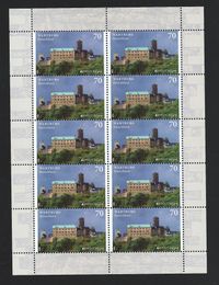 Burgen und Sch&ouml;sser und Europa - Wartburg, Luther Briefmarken, Michel 3310