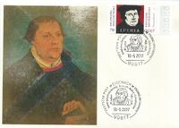 500 Jahre Reformation, Luther, Sonderstempel Eisenach, Luther Briefmarken