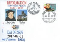 31.07.2017 Canada, 500 Jahre Reformation, FDC, Luther Briefmarken