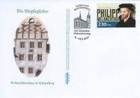 Melanctonhaus in Wittenberg, Philipp Melanchton, Illustrierte Sonderedition Wittenberg und die Reformation, Luther, Briefmarke, Martin Luther, Luther Briefmarken