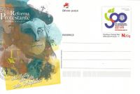 Portugal Ganzsache 500 Jahre Reformation - Luther; Luther Briefmarken