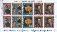 &Ouml;kumenischer Kongress, Kemp Land, Calvin, William Booth, Joseph Smith, Luther,, Luther Briefmarken