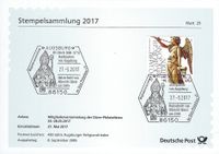 27.05.2017 Sonderstempel 450 Jahre Augsburger Religionsfrieden - Holzschnitt von Dürer