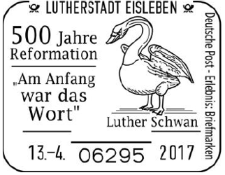 Lutherstadt Eisleben Stempellnummer 06 058, Luther, Eisleben, 500 Jahre Reformation, Luther Briefmarken