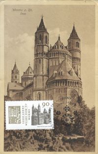 2018.06.07_Maximumkarte 1000 Jahre Domweihe Worms ETST Bonn1